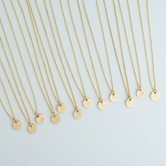 Birth flower Necklace - Birthflower Jewelry - Floral Necklace