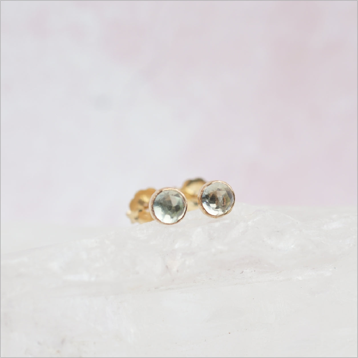Aquamarine Stud Earrings