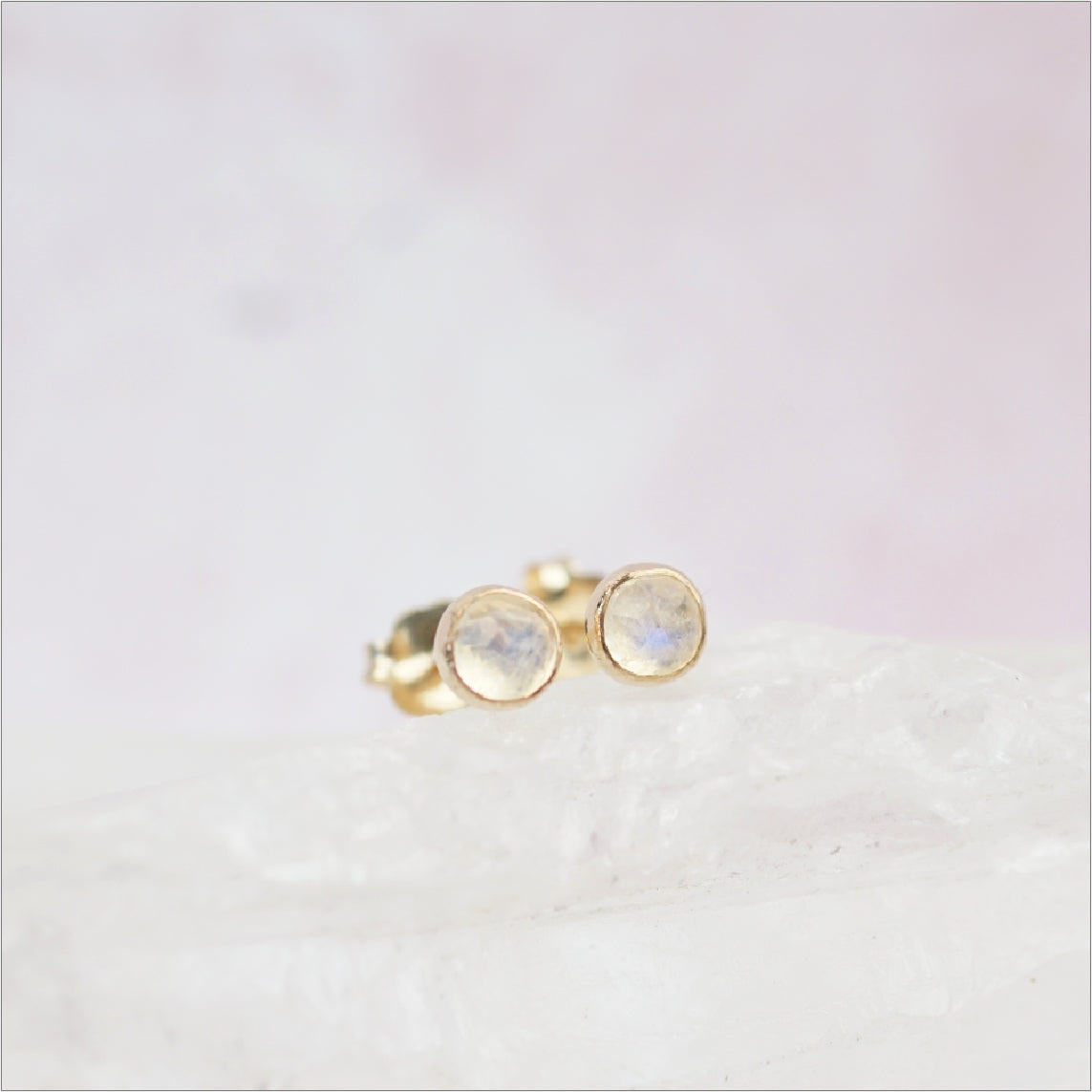 Moonstone Stud Earrings