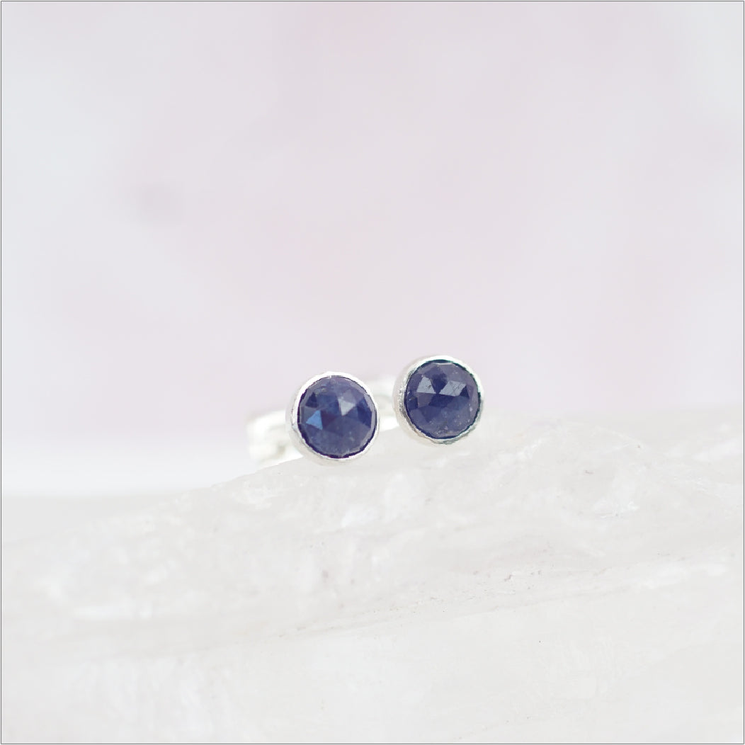 Sterling Silver Birthstone Stud Earrings - Crystal Stud Earrings