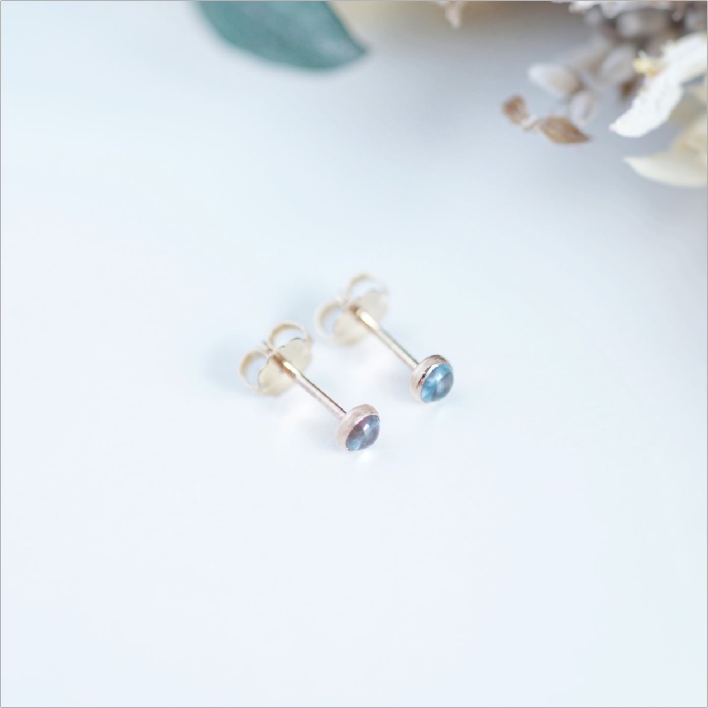 Aquamarine Stud Earrings