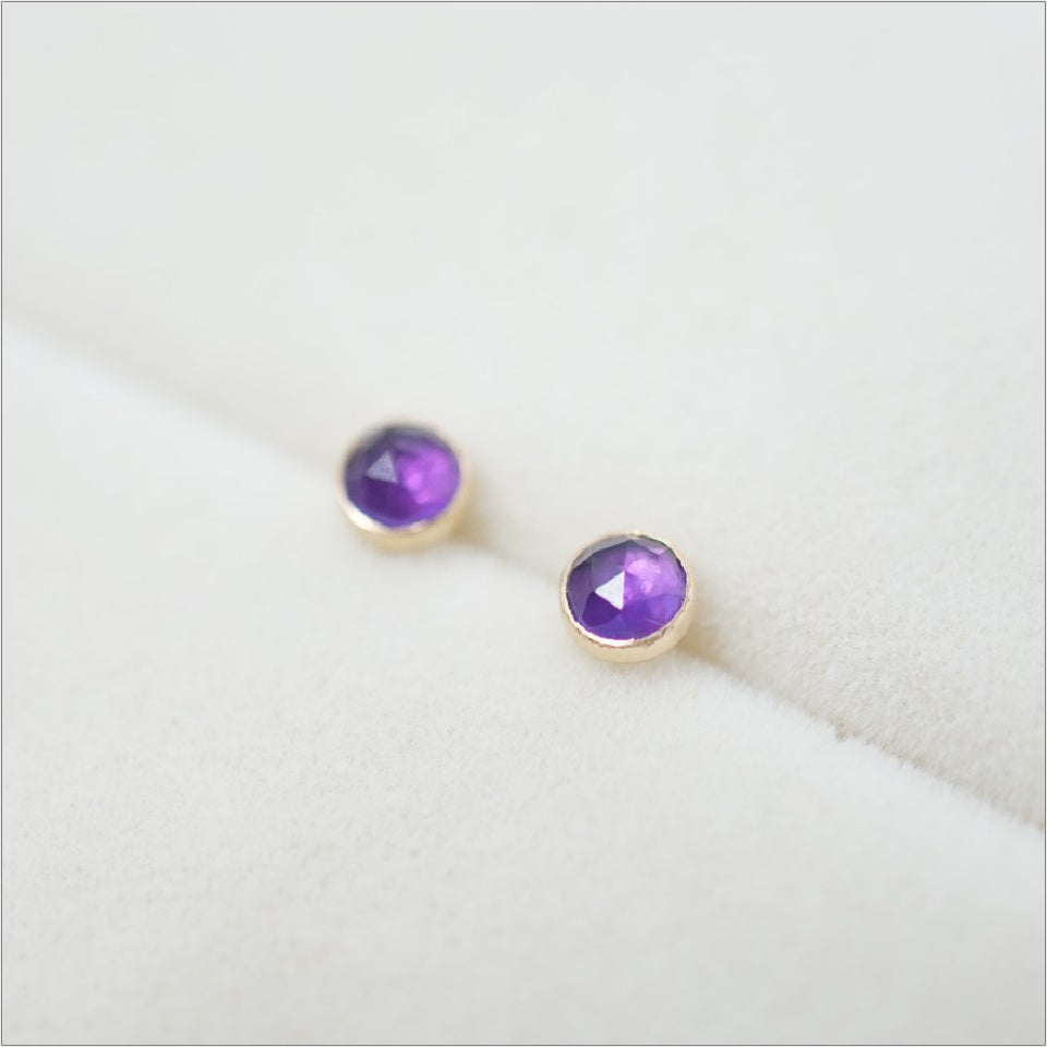 Amethyst Stud Earrings