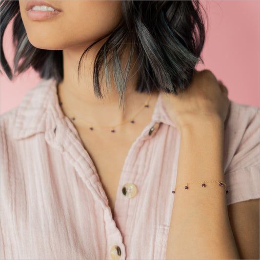 Amethyst Jewelry Set Modeled