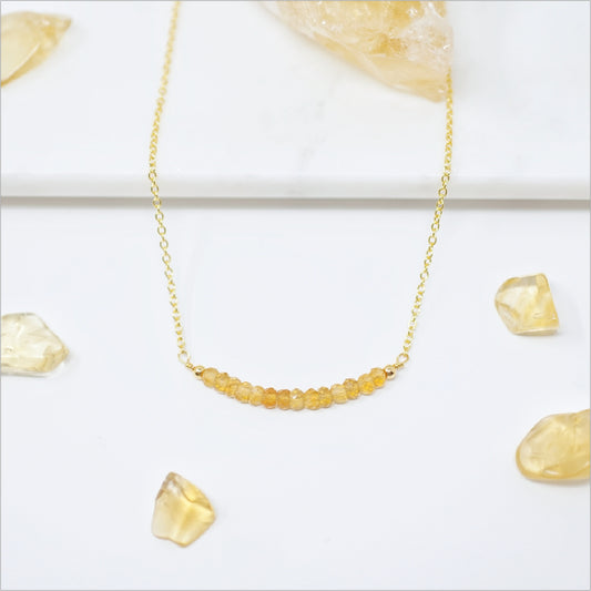 Citrine Bar Necklace