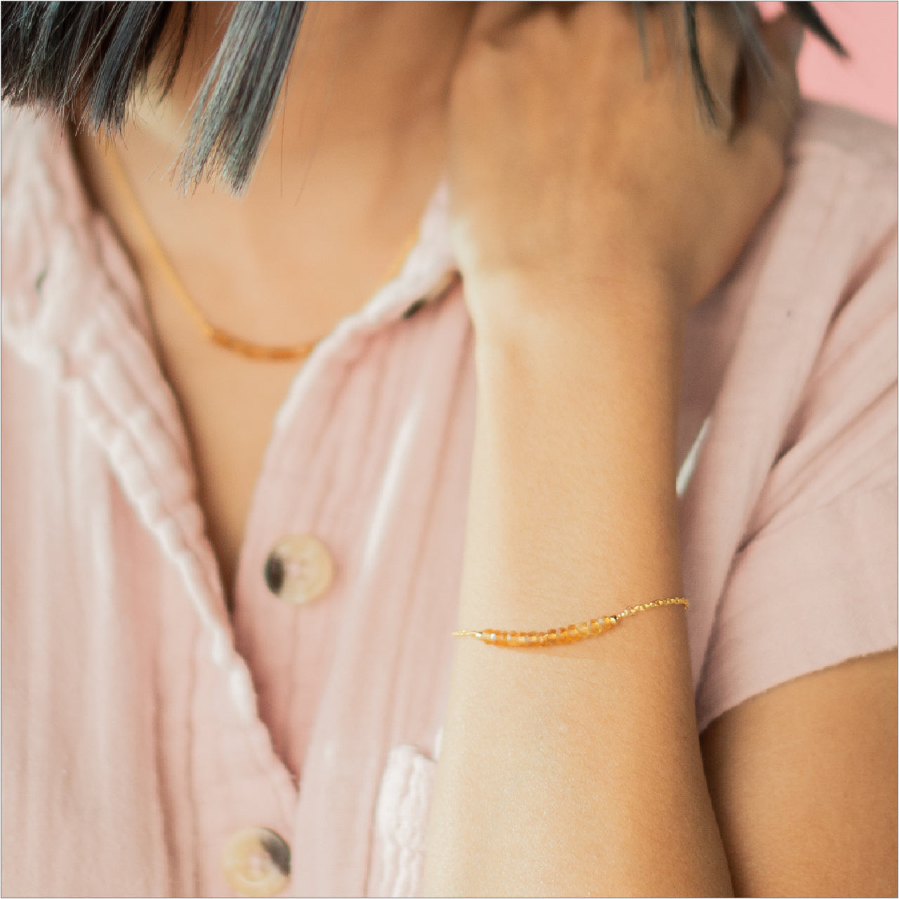 Citrine Bracelet Modeled