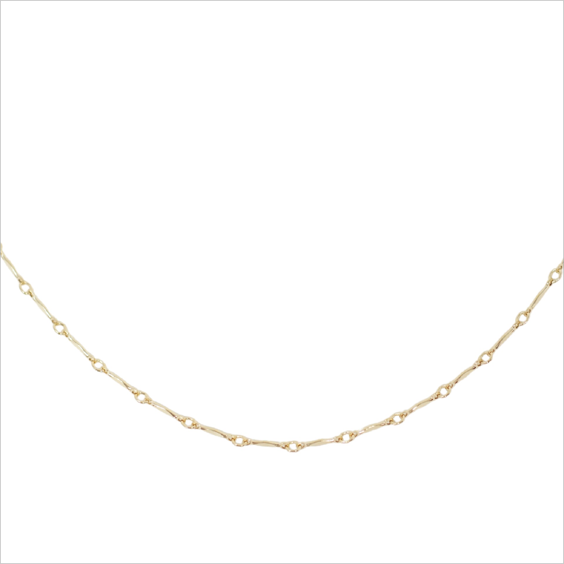 Gold Bar Chain Necklace