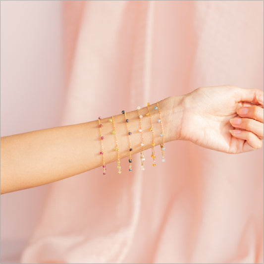 Birthstone Bracelets Modeled