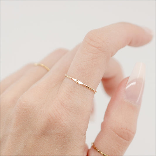 Gold Letter Ring Modeled