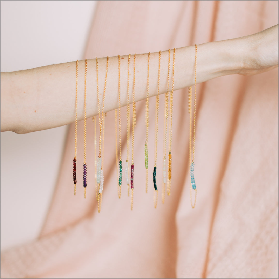 Gemstone Bar Necklaces