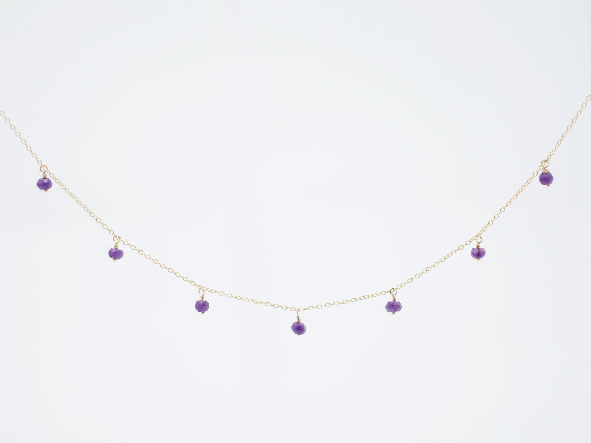 Gold Amethyst Choker Necklace