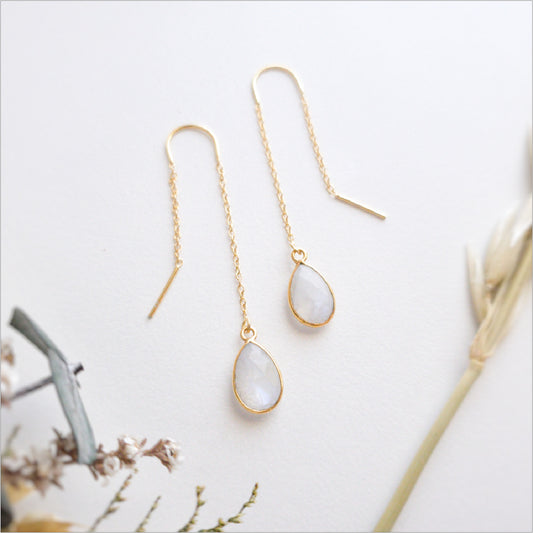 Rainbow Moonstone Earrings