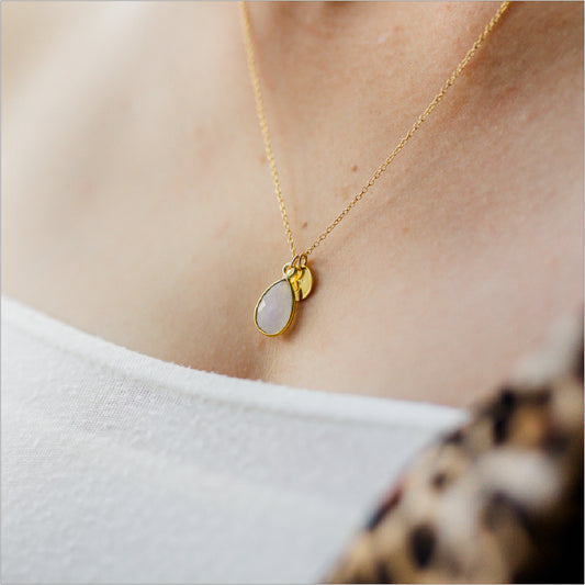 Custom Rainbow Moonstone Necklace