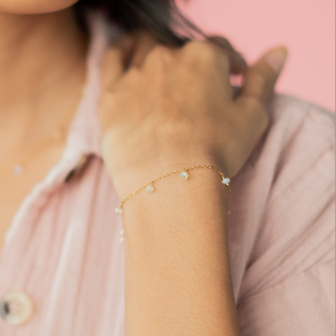 Opal Bracelet Modeled