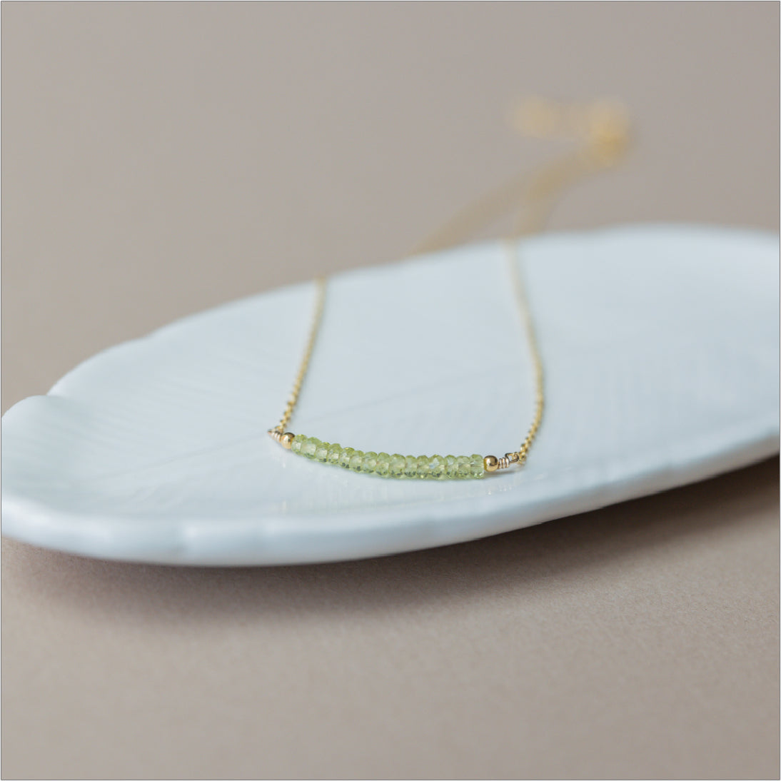 Gemstone Bar Necklace - Crystal Necklace