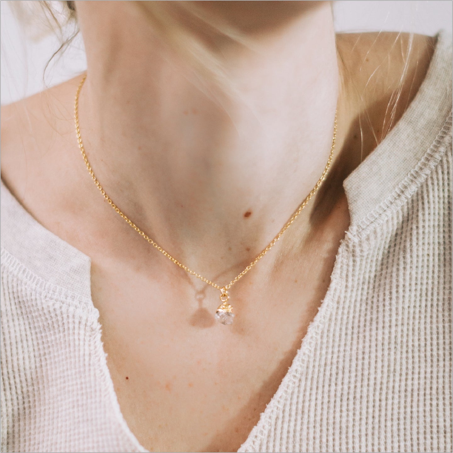 Quartz Necklace Modeled