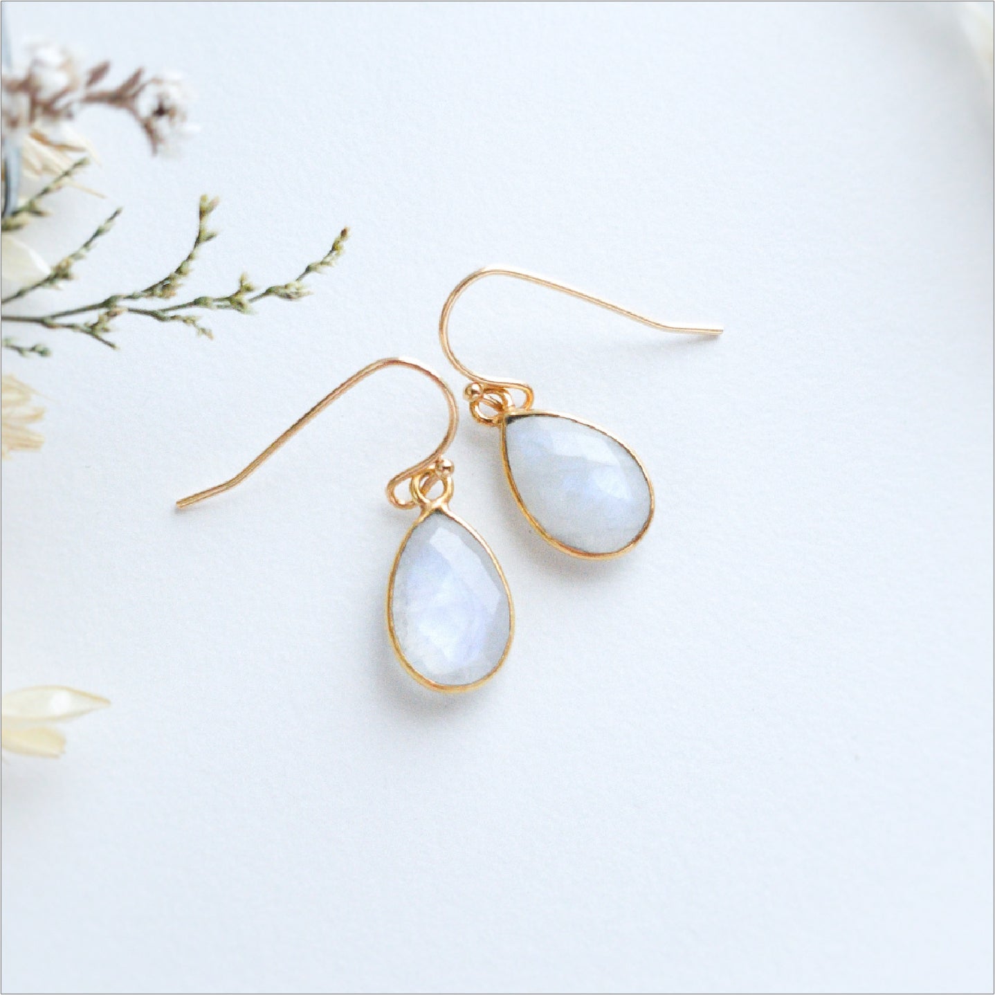 Rainbow Moonstone Earrings