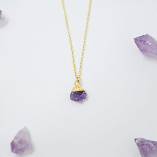 Raw Crystal Necklace - Birthstone Necklace
