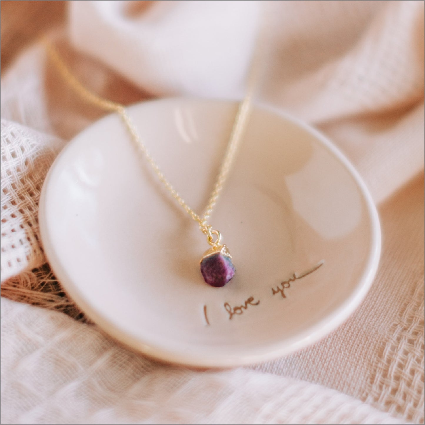 Raw Crystal Necklace - Birthstone Necklace