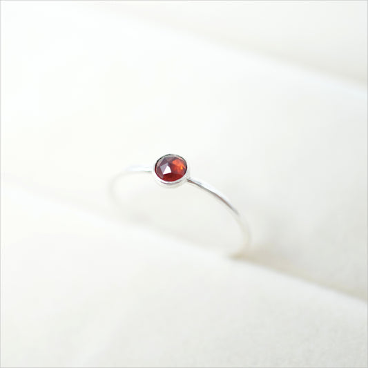 Sterling Silver Garnet Ring