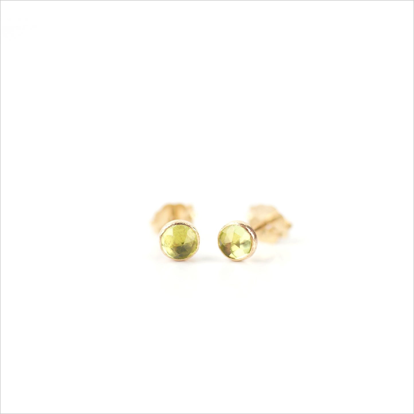 Peridot Stud Earrings - August Birthstone Earrings