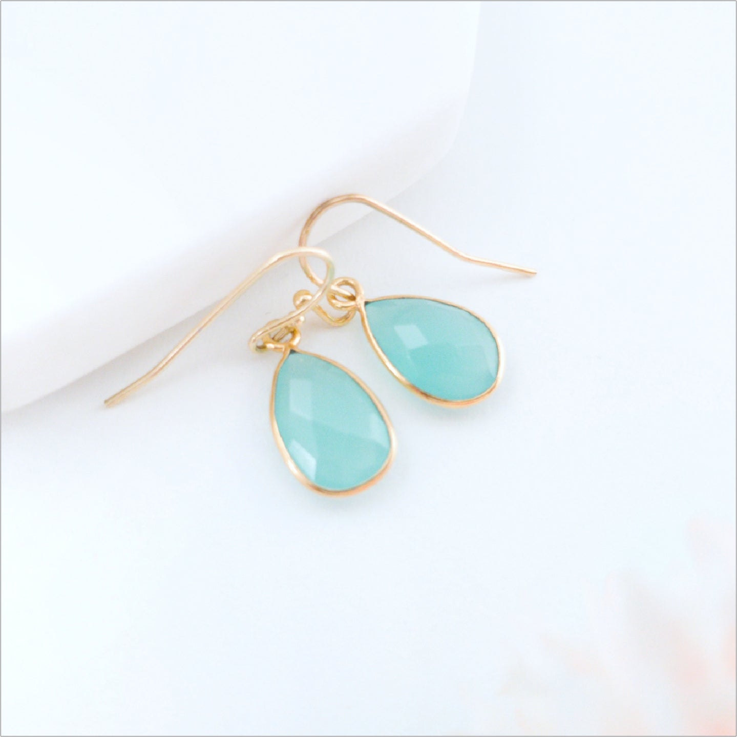 Aqua Chalcedony Earrings