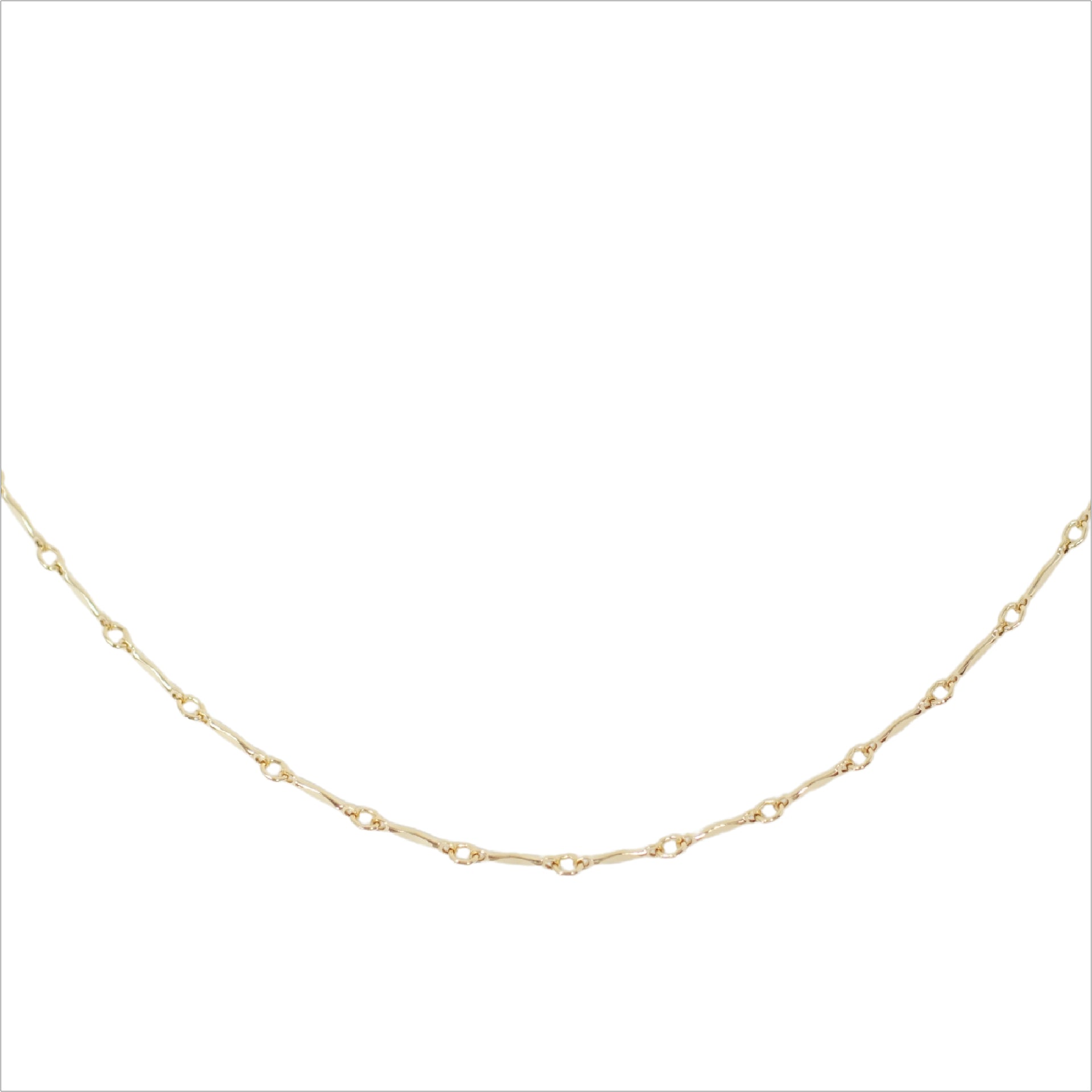 Gold Bar Chain Necklace