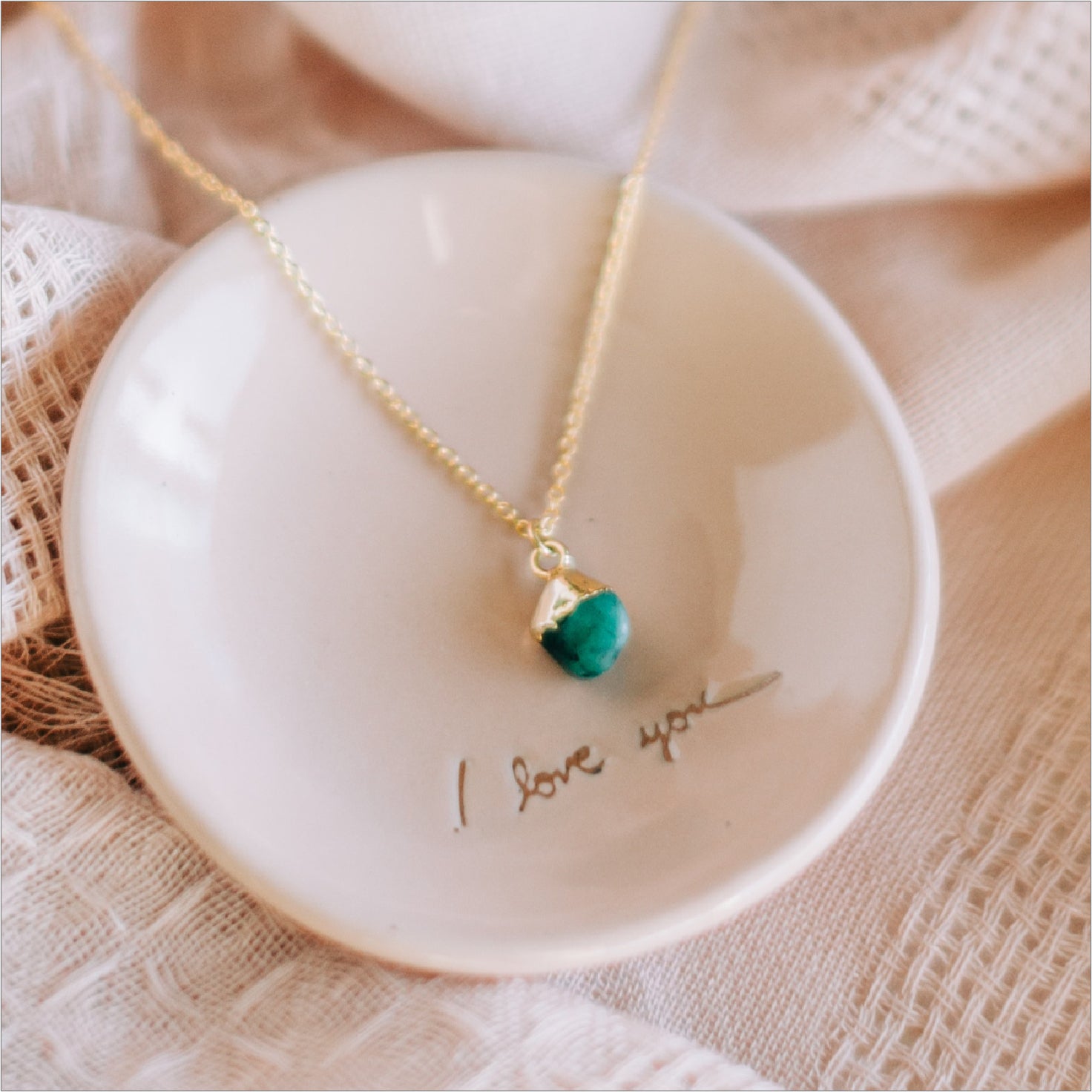 May Birthstone Necklace (Emerald) – Lavender Crush