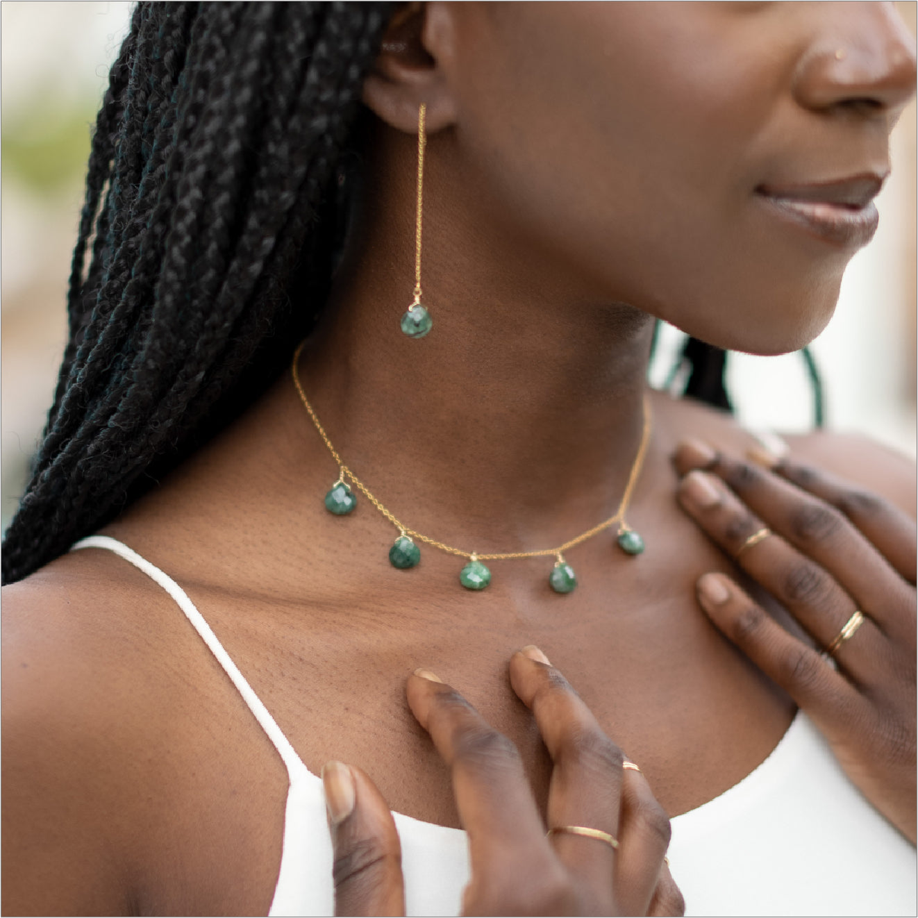 Emerald Necklace Modeled