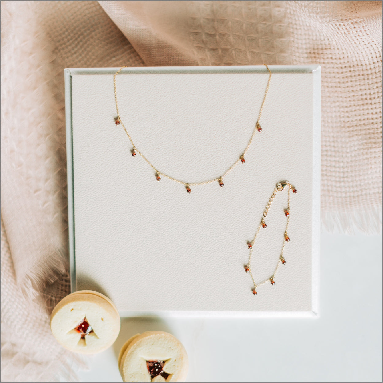 Garnet Jewelry Set