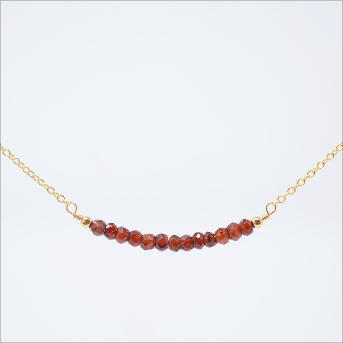 Gemstone Bar Necklace - Crystal Necklace