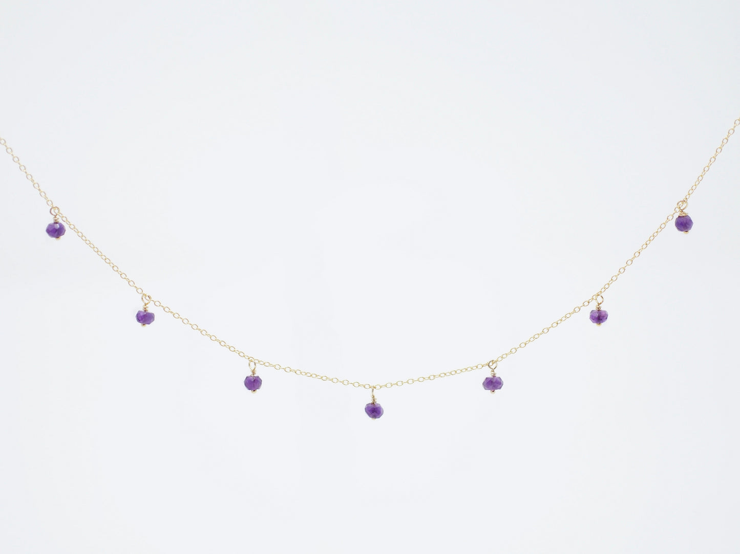 Gold Amethyst Choker Necklace