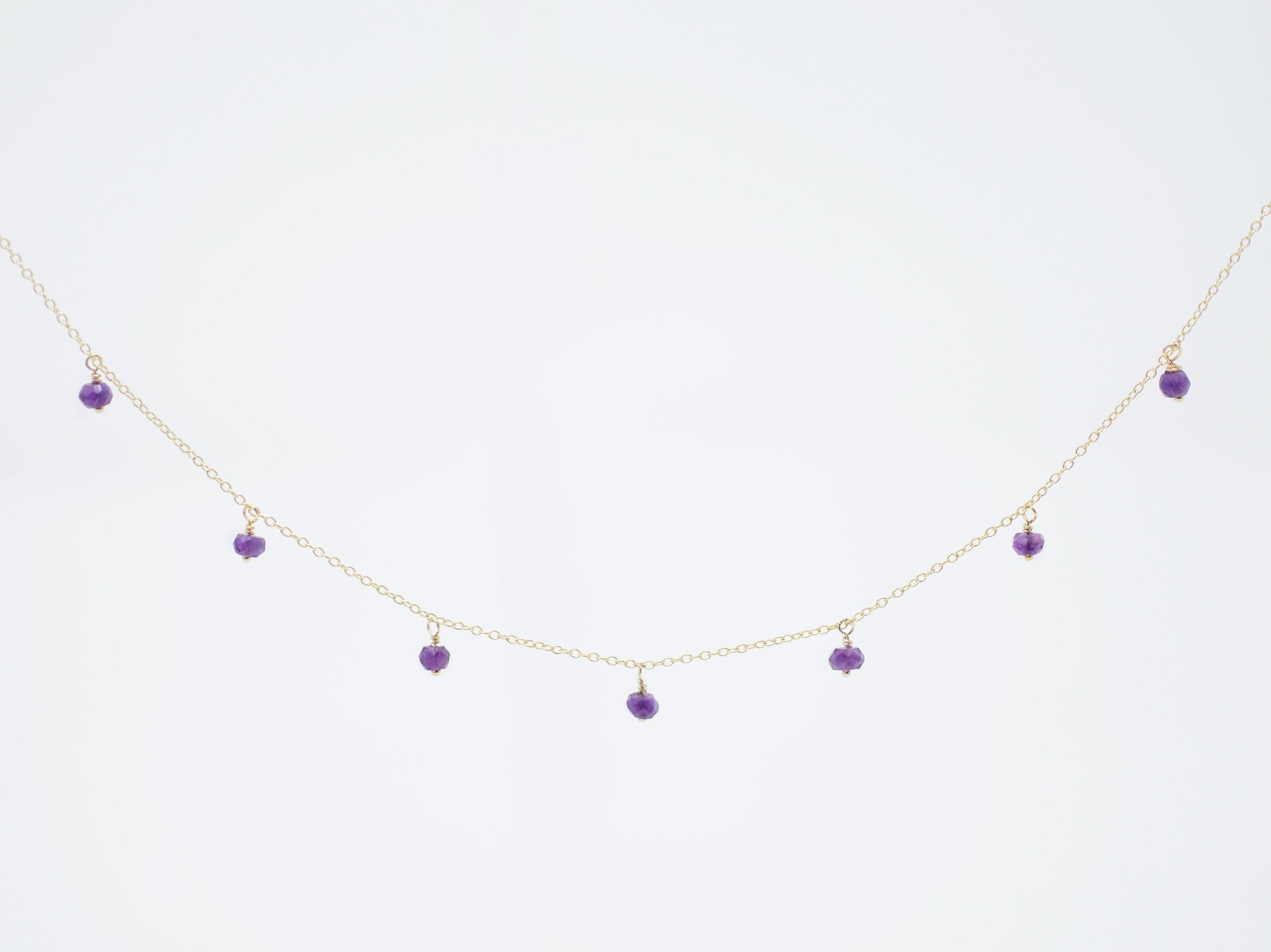 Gold Amethyst Choker Necklace