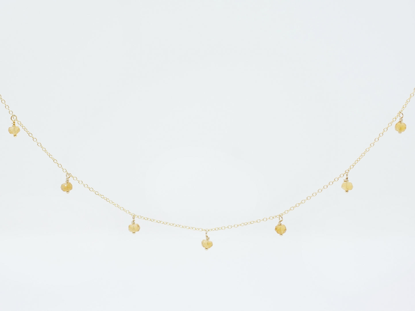 Gold Citrine Choker Necklace