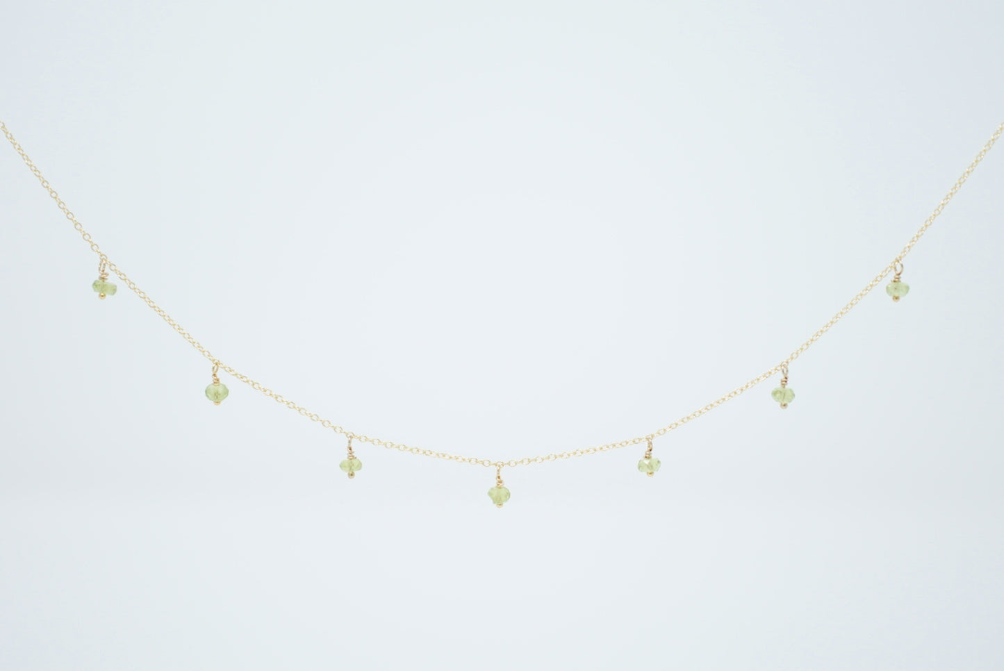 Gold Peridot Choker Necklace