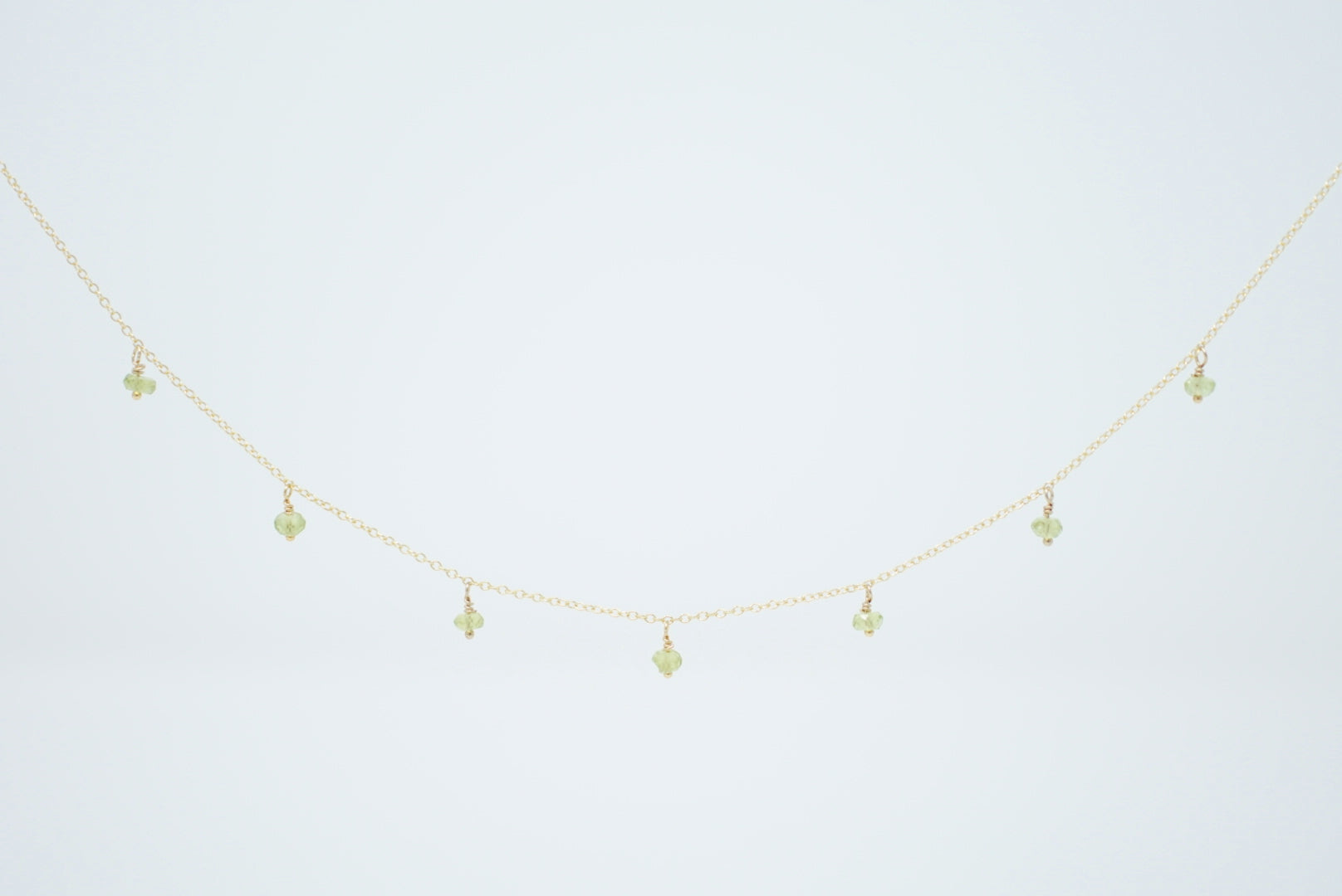 Gold Peridot Choker Necklace