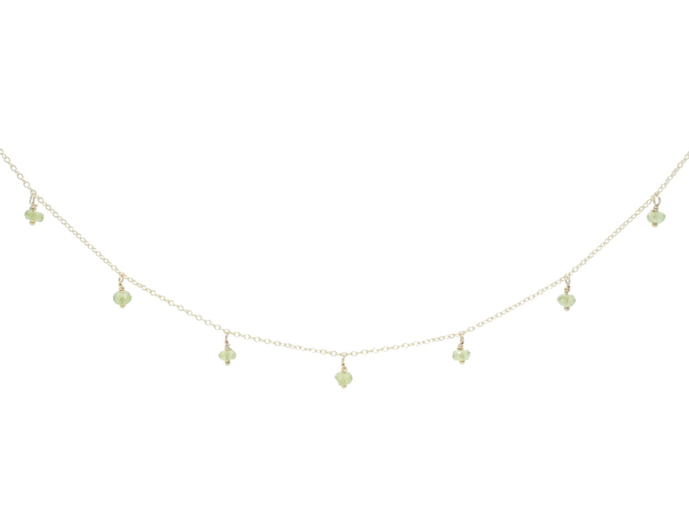 Gold Peridot Choker Necklace