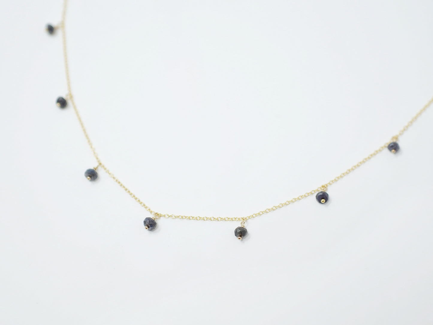 Gold Sapphire Choker Necklace