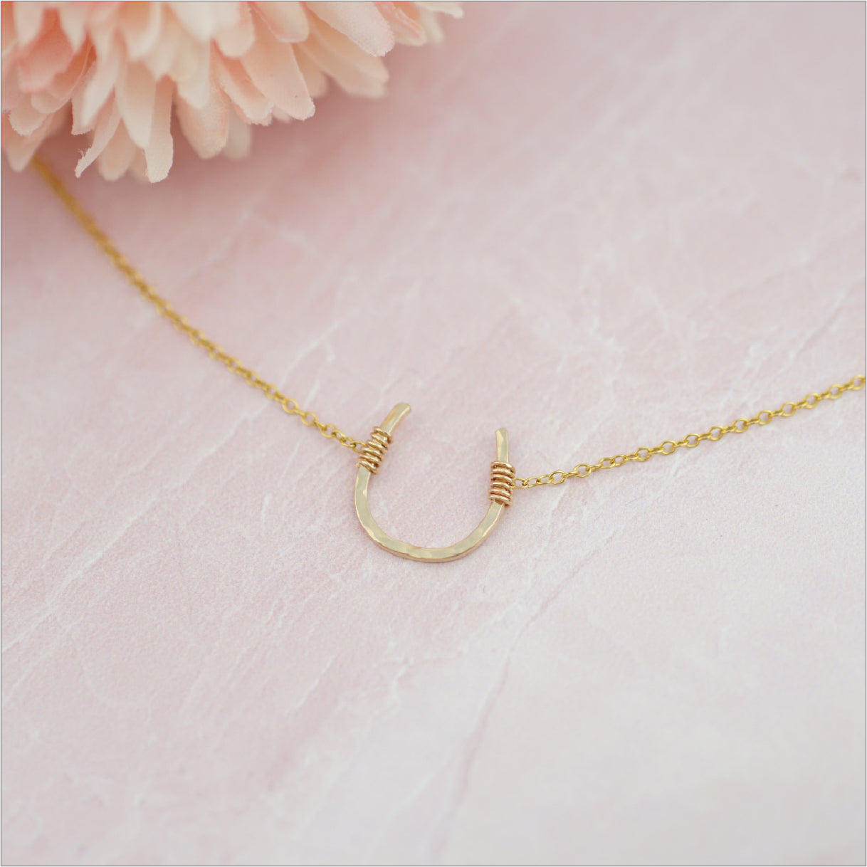 Gold Horseshoe Necklace 