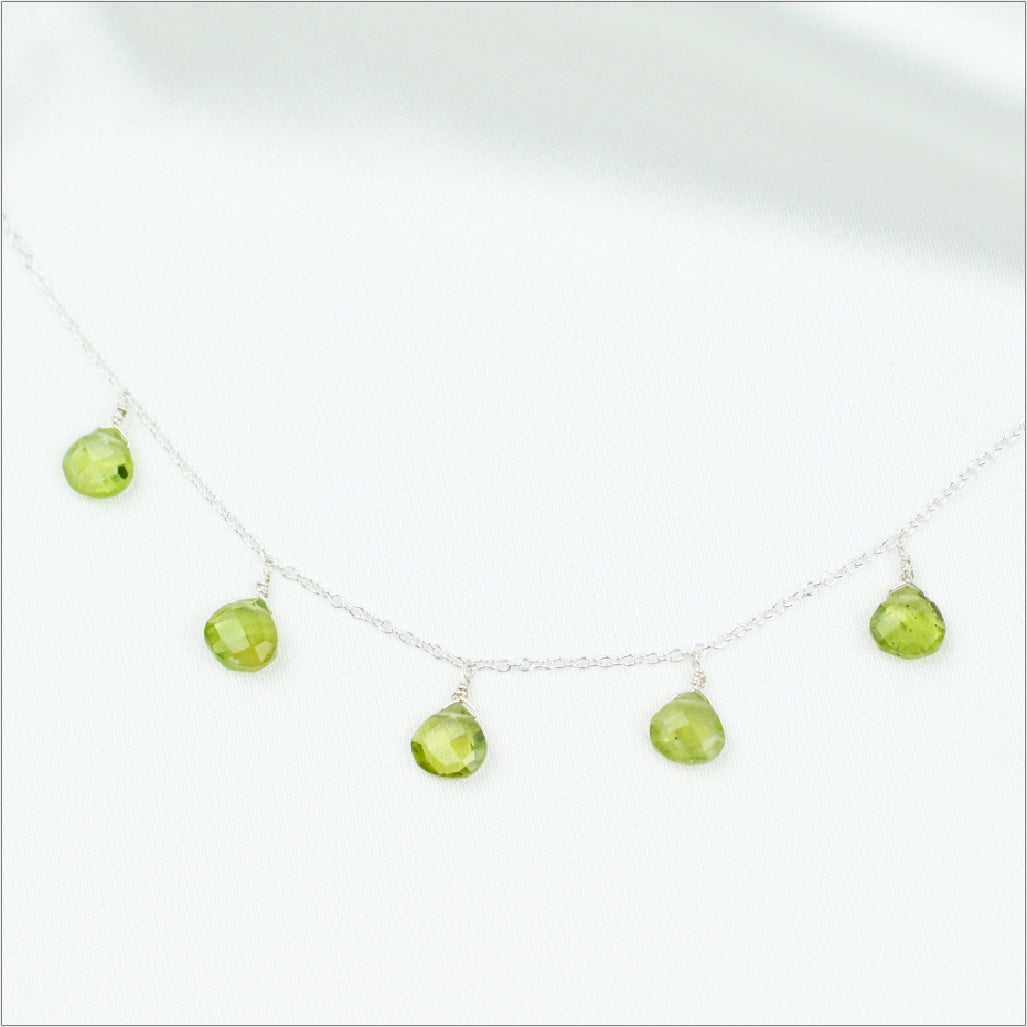 Peridot Necklace Display