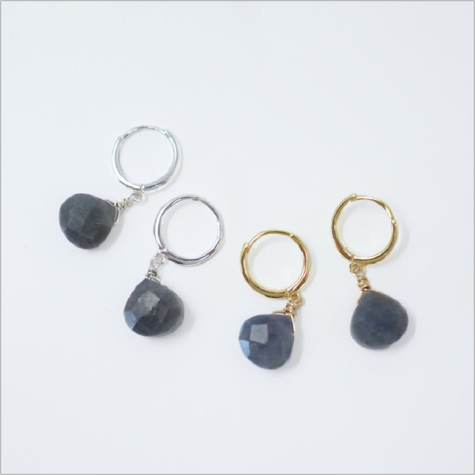 Sapphire Hoop Earrings