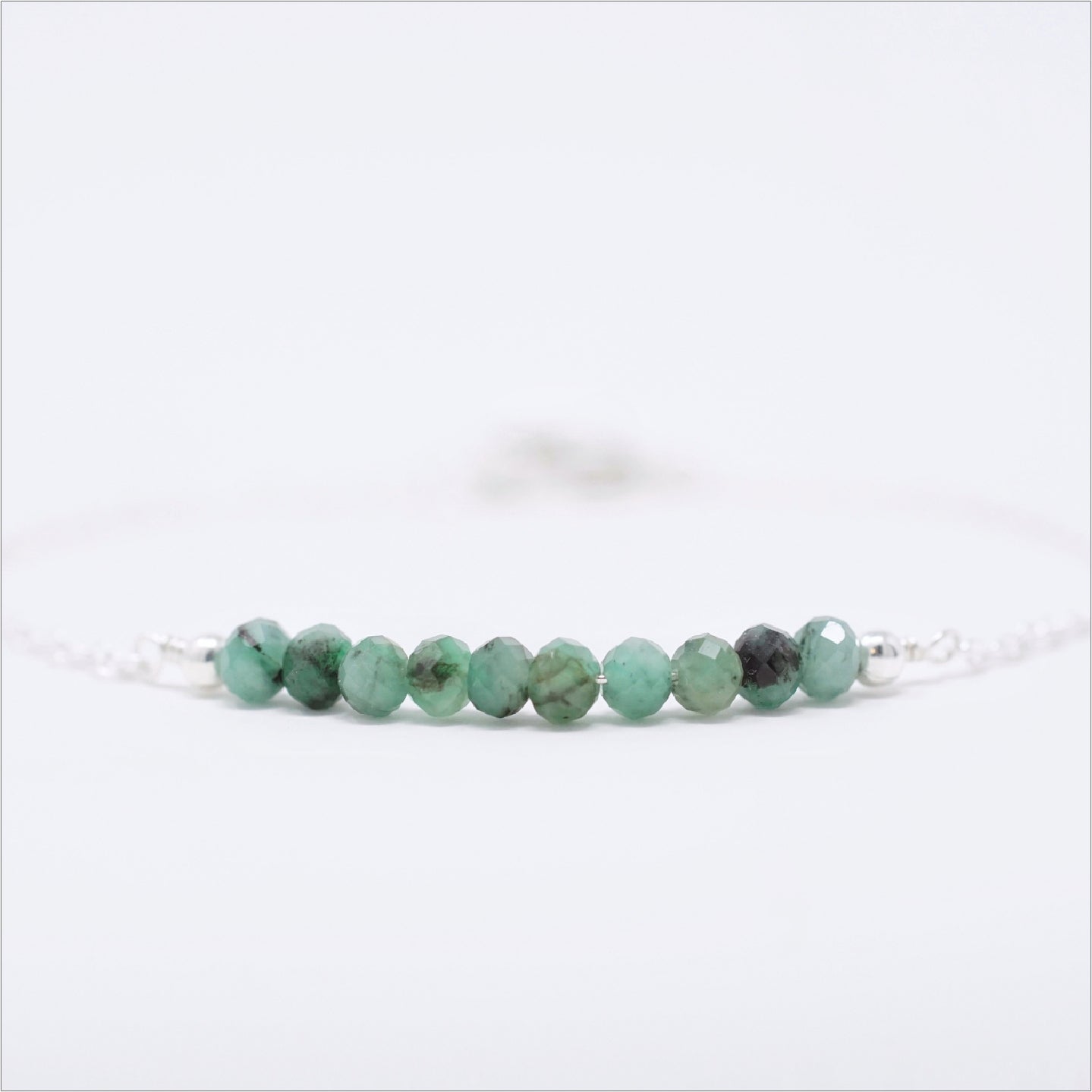 Silver Emerald Bracelet