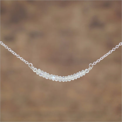 Sterling Silver Rainbow Moonstone Necklace